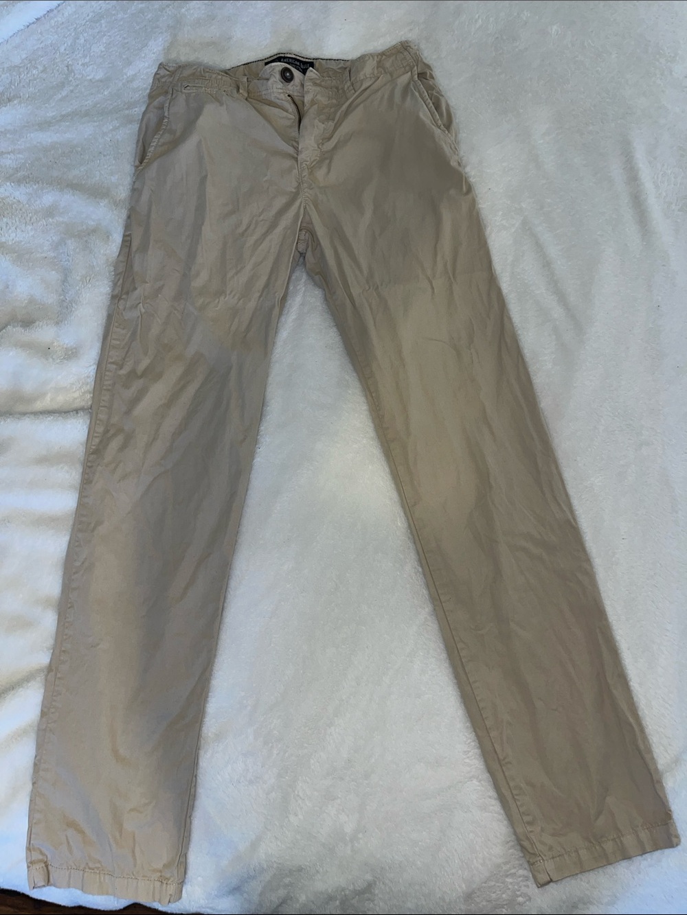 American Eagle Outfitters Beige Straight-Leg Chinos 30x34